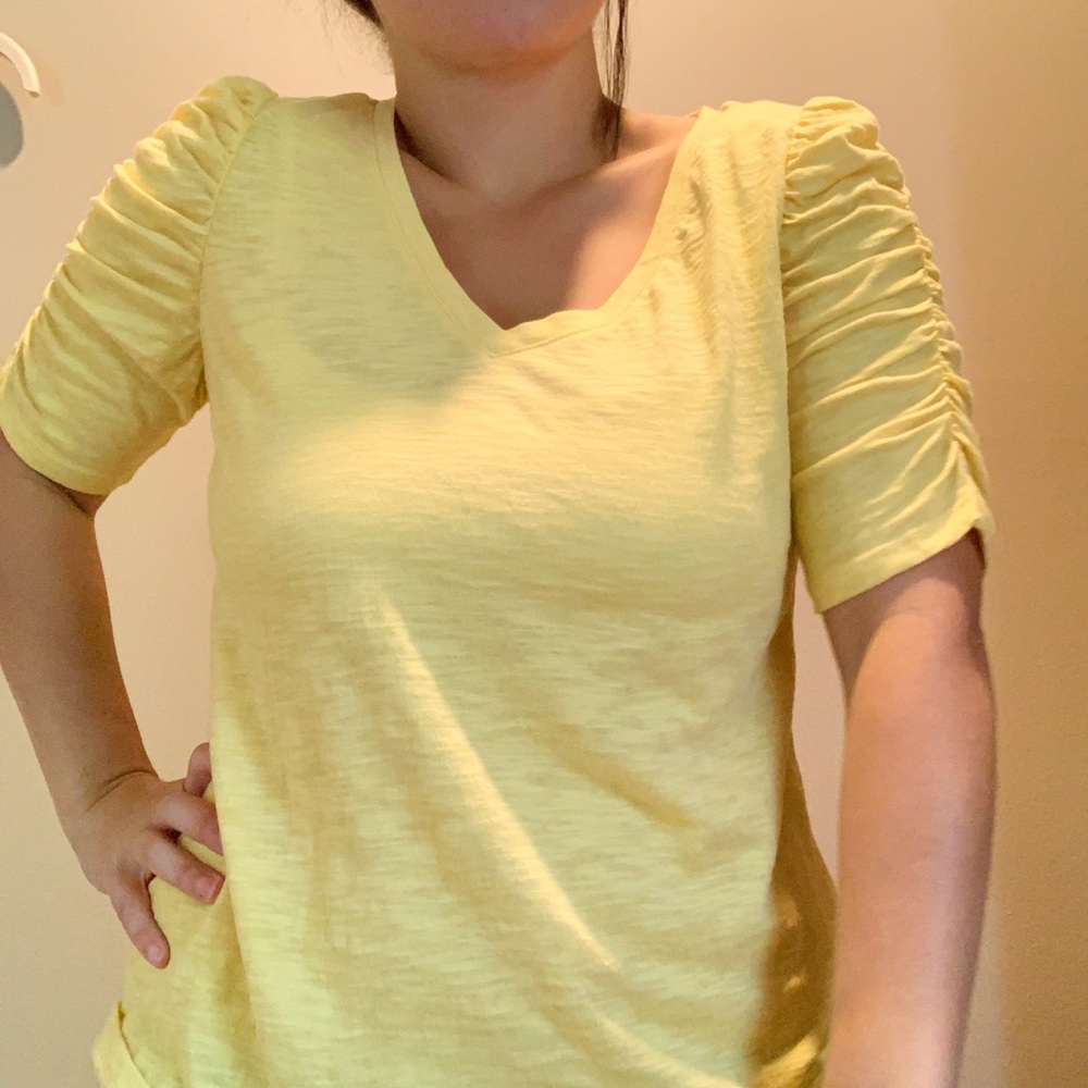 NINE WEST Yellow 3/4 Sleeve Top